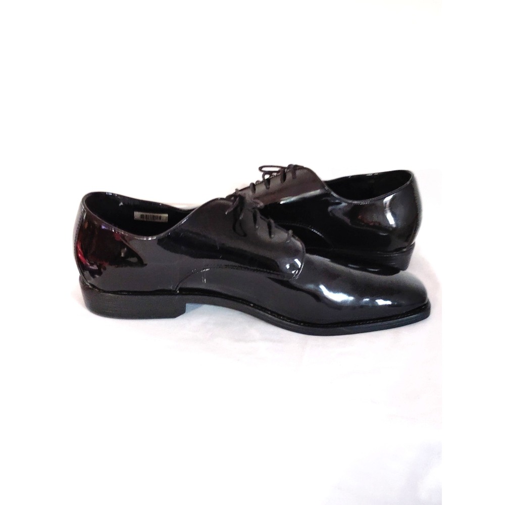 After Six Men 18M Black Patent Leather Tuxedo Oxford Formal Wedding Dress Shoes
